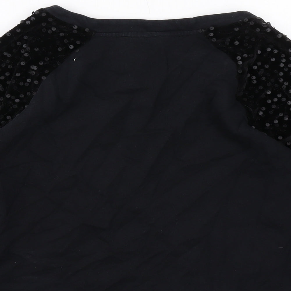 Womens UK Size S French Connection Black Pullover Sweatshirt