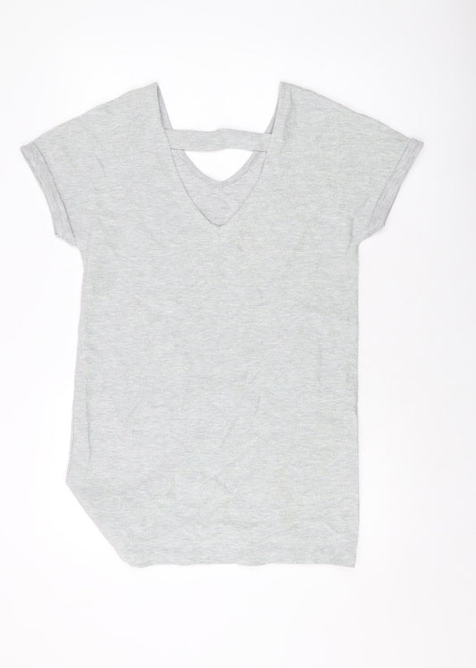 Womens UK Size 10 NEXT Grey Basic Blouse