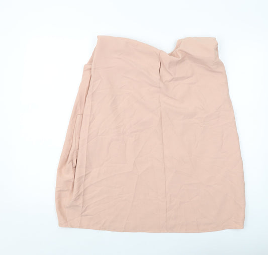 ASOS Womens Pink Polyester Basic Tank Size 18 Round Neck