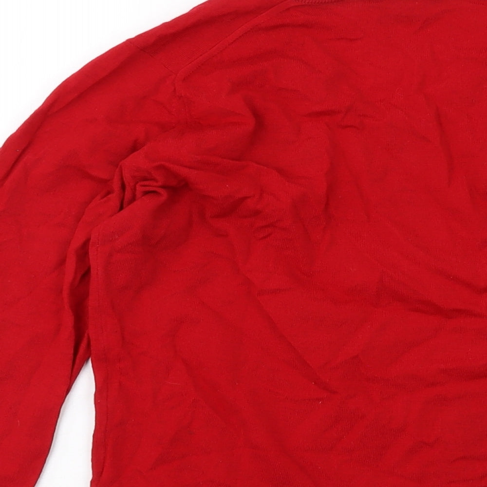 Womens UK Size M John Smedley Red Pullover Jumper