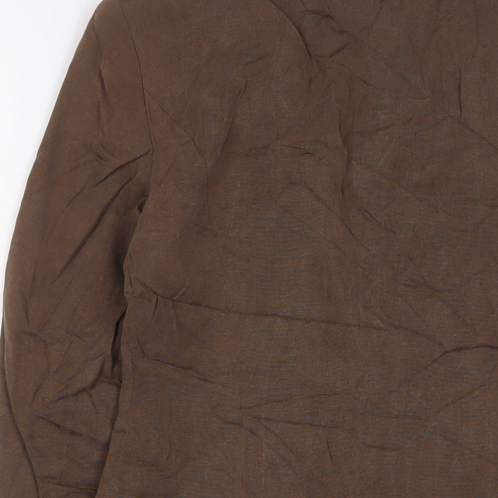 Brand and care label for Principles women’s brown jacket blazer, size UK 10, button