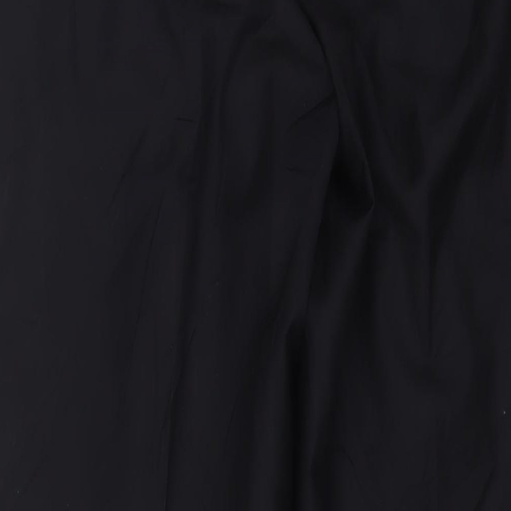 NEXT Mens Black Polyester Trousers Size 38 in L30 in Regular Hook & Eye