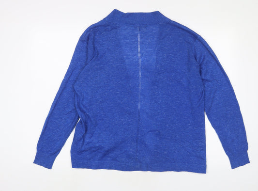 Womens UK Size 16 Maine Blue Cardigan Jumper