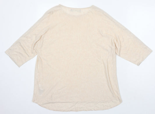 B Young Womens Pink Boat Neck Acrylic Pullover Jumper Size M