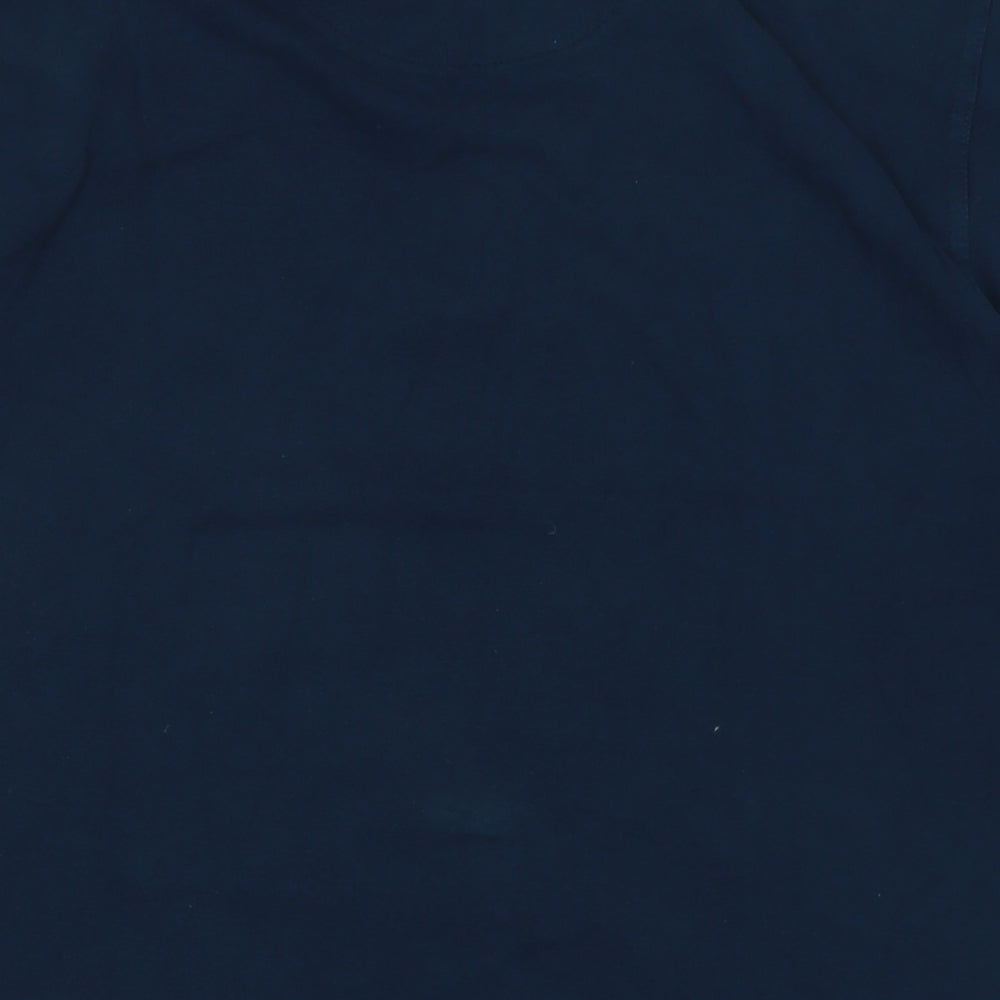 Pierre Carden Mens Blue Cotton T-Shirt Size L Collared