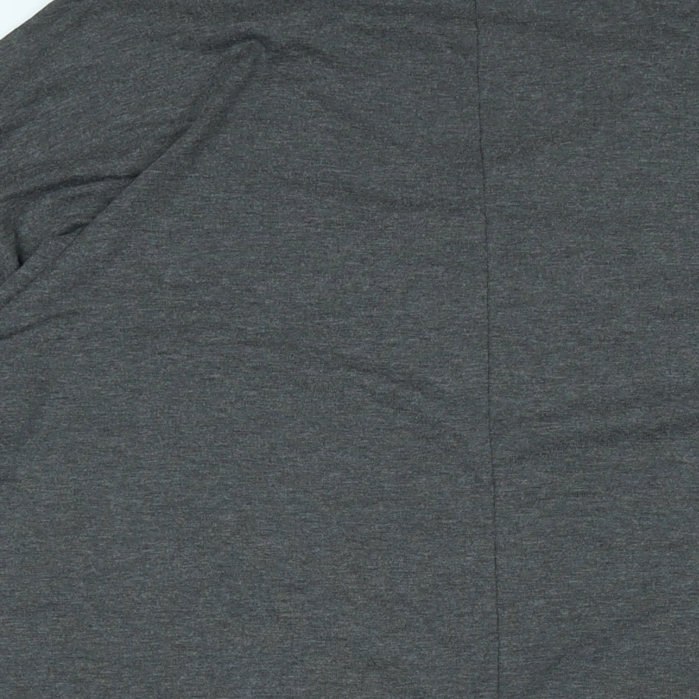 ORIGINAL ESSENTIALS Womens Grey Cotton Ringer T-Shirt Size 20 Boat Neck