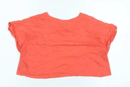 Womens UK Size XS H&M Pink Basic T-Shirt