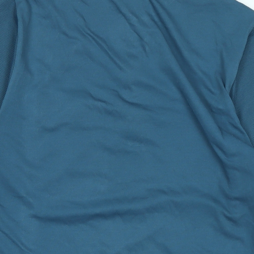 carabou Womens Blue Cotton Basic Polo Size M Collared