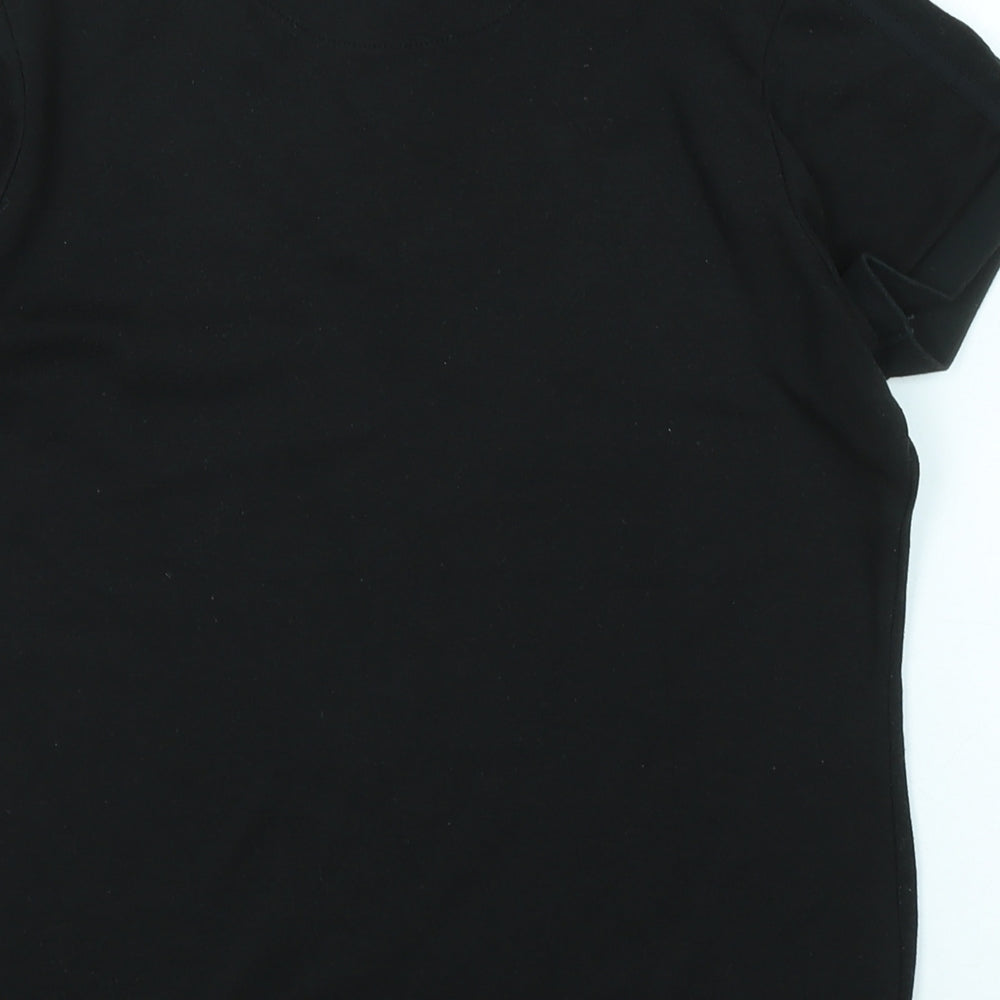 Womens UK Size 10 Lonsdale Black Basic T-Shirt