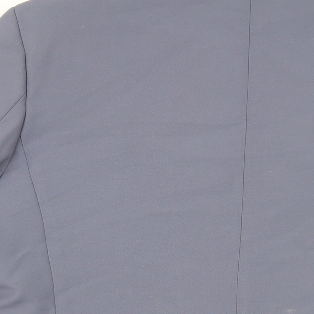 Mens UK Size 44 River Island Regular Blue Suit Jacket