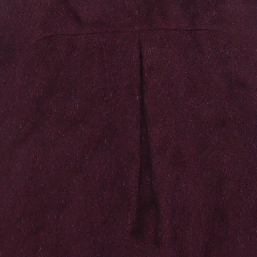 John Lewis Womens Purple Overcoat Coat Size 14 Snap