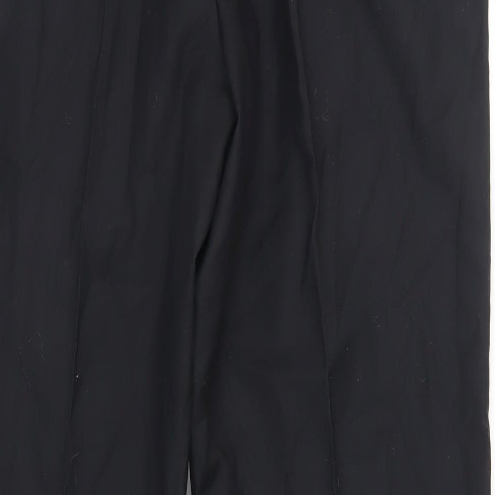 Mens UK Size 34 in Alexander Dobell Regular Fit Dress Pants Black Trousers