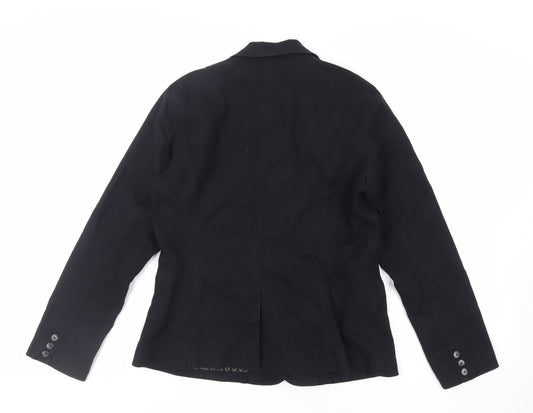 Liz Claiborne Womens Black Jacket Size 12 Button