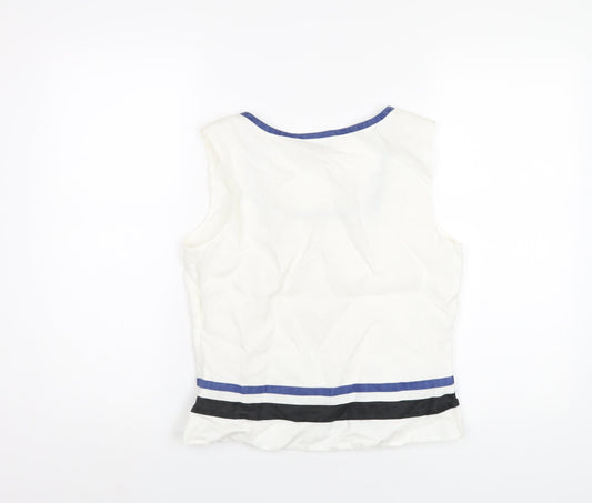 Womens UK Size 12 Alex & Co White Basic T-Shirt