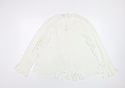 Womens UK Size 16 Warehouse White Basic Blouse