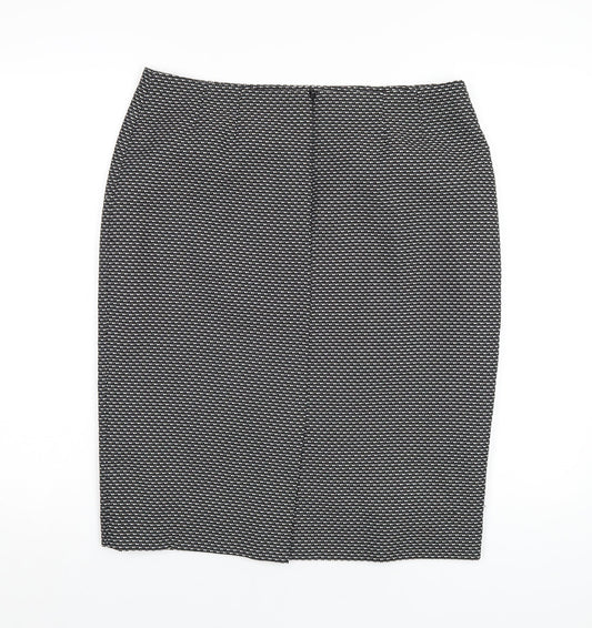 Kasper Womens Black Polyester Straight & Pencil Skirt Size 10 Zip