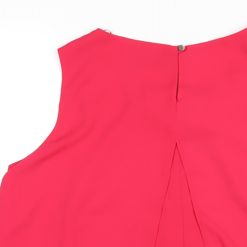 Womens UK Size 14 Wallis Pink Basic Tank