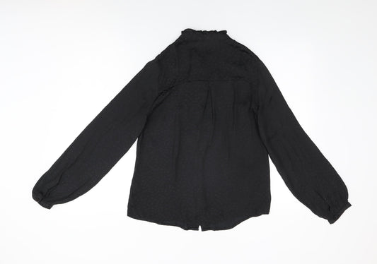 Womens UK Size 8 Monsoon Black Basic Button-Up