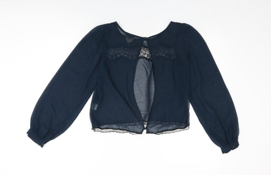 Womens UK Size 10 River Island Blue Basic Blouse