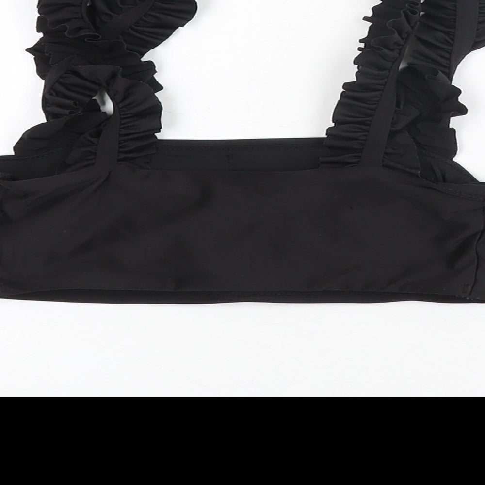 H&M Womens Black Polyester Top Size 8