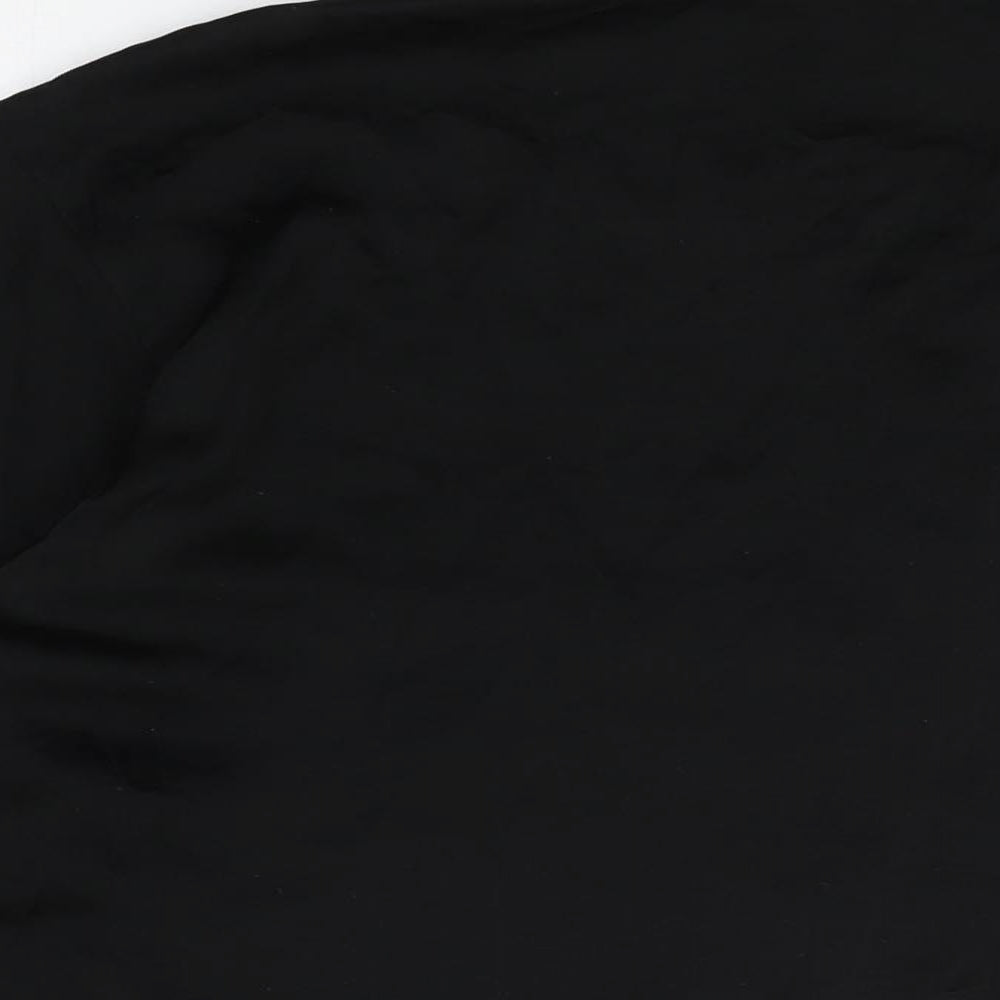 Womens UK Size M H&M Black Basic Button-Up
