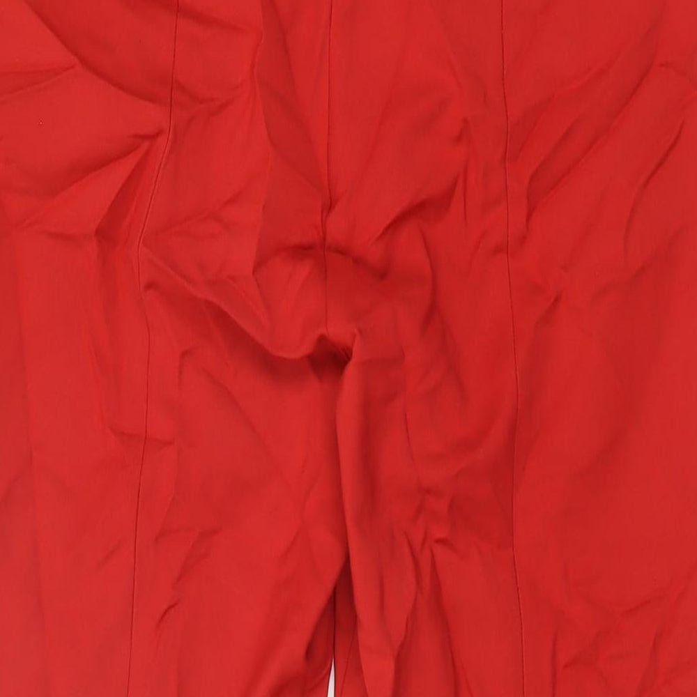 Womens UK Size 12 French Connection Regular Fit Red Trousers
