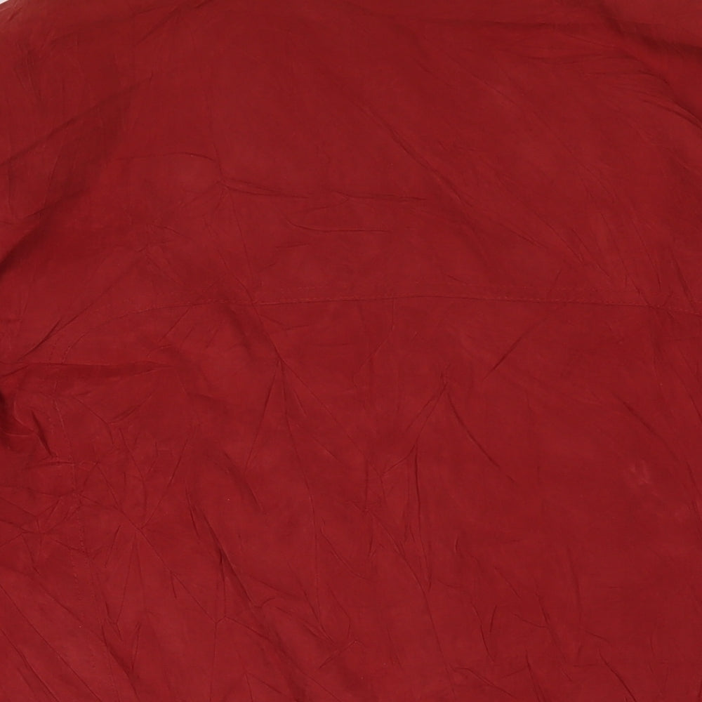 Mens UK Size L Bush Red Bomber Jacket