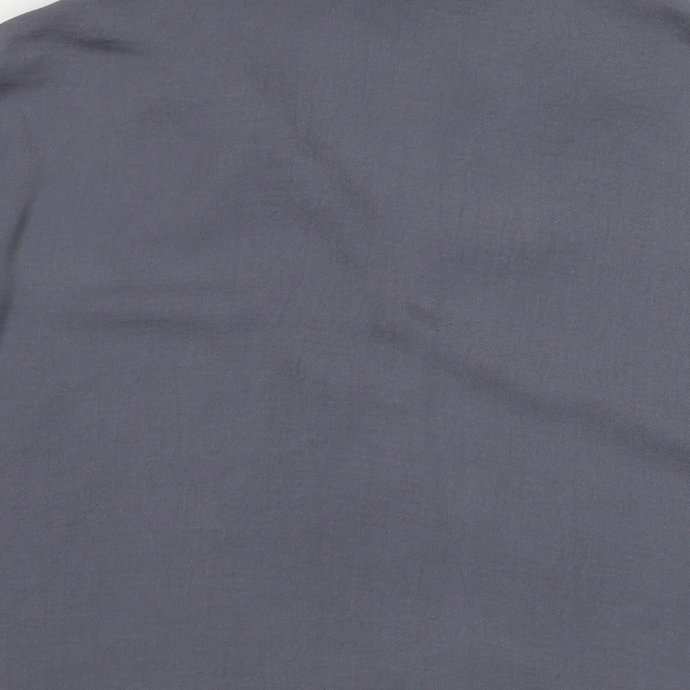 Womens UK Size 12 New Look Grey Basic Button-Up