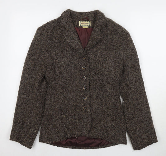Womens UK Size 10 Monsoon Brown Pea Coat