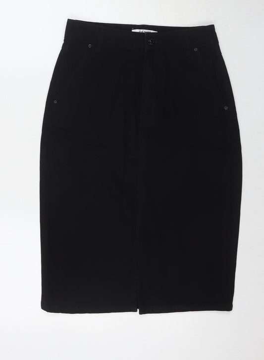 Womens UK Size 8 Dorothy Perkins A-Line Denim Skirt