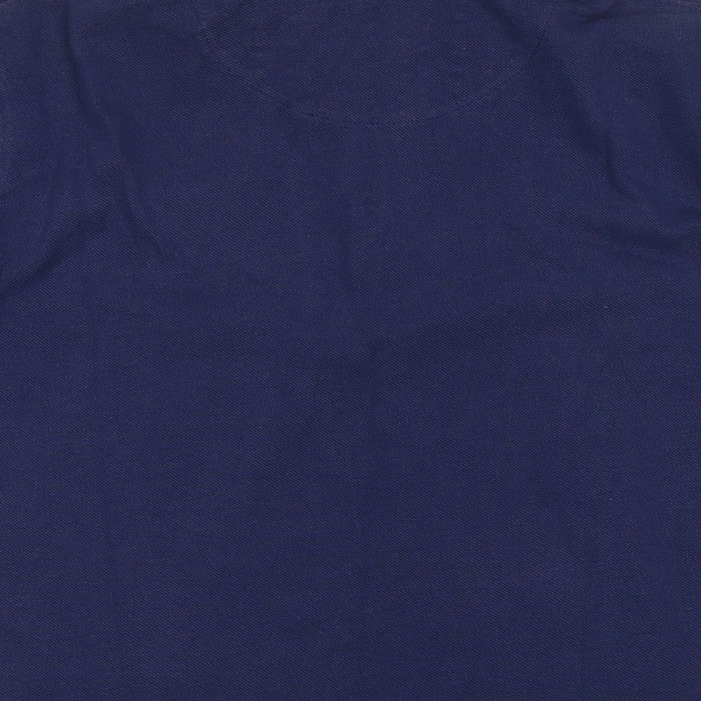 Cotton Traders Mens Blue Cotton Polo Size M Collared Pullover