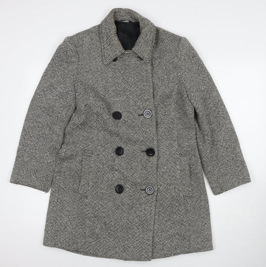 Womens UK Size 12 BHS Grey Overcoat