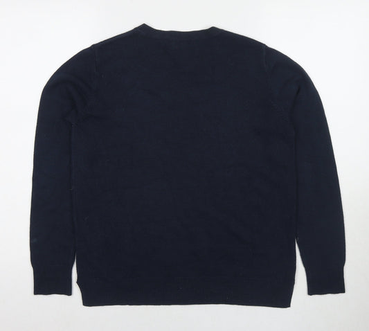 Womens UK Size 10 Marks and Spencer Blue Pullover Jumper