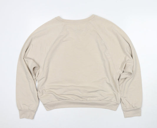 Gap Womens Beige Polyester Pullover Sweatshirt Size L Pullover