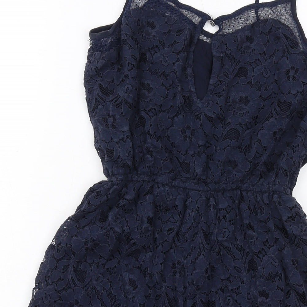 Hollister Womens Beige Cotton Playsuit One-Piece Size S Button