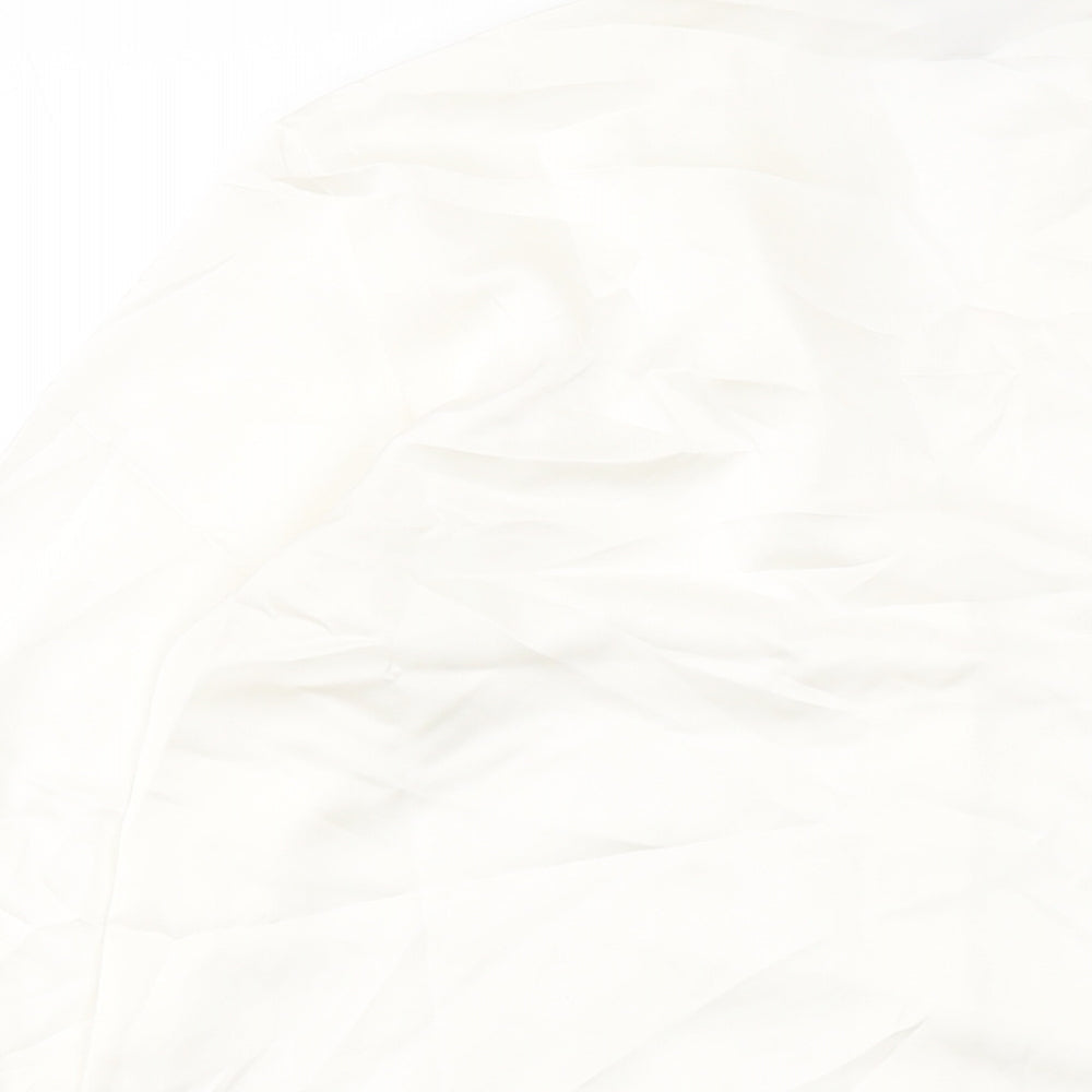 Womens UK Size XS H&M Ivory Basic Button-Up