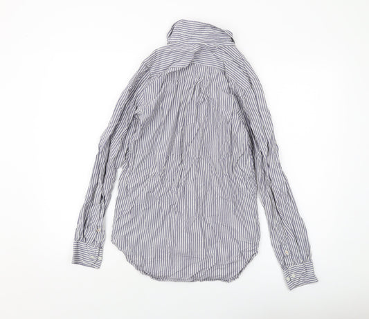 Womens UK Size 8 Topshop Blue Basic Button-Up