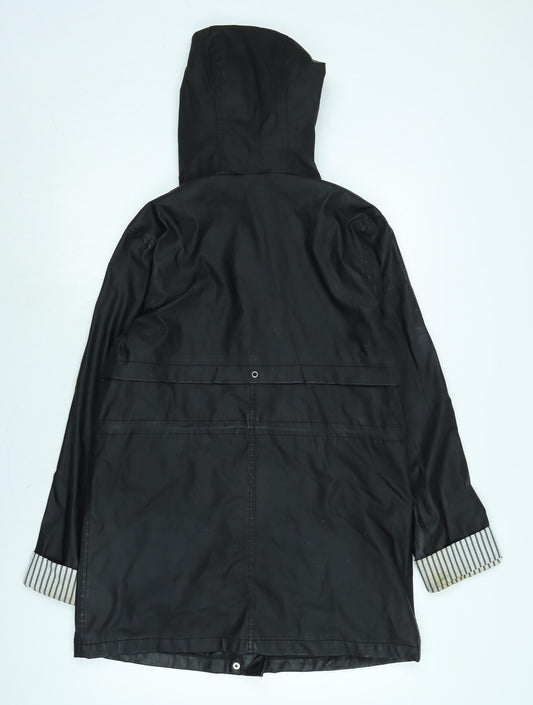 Womens UK Size 10 New Look Black Rain Coat