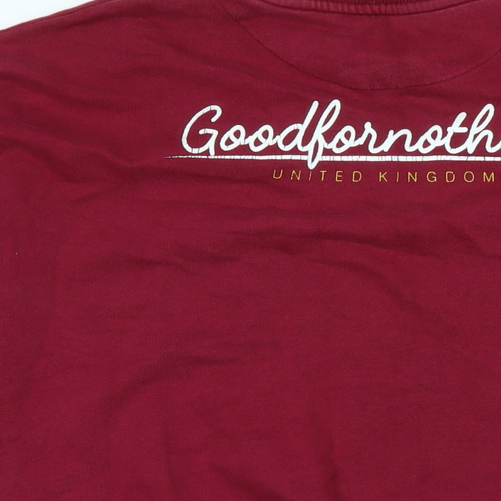 Good For Nothing Womens Red Cotton Pullover Sweatshirt Size S - Good for Nothing