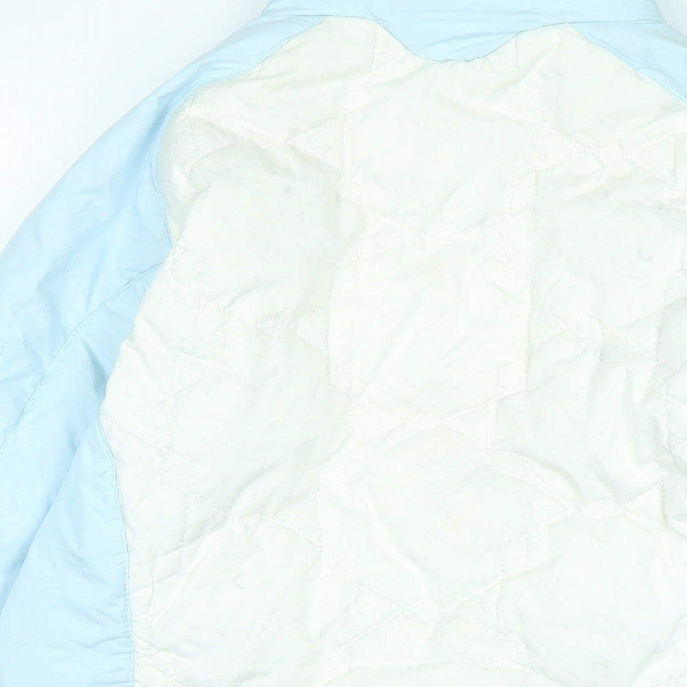 Brand and care label for Helly Hanson women’s white puffer jacket jacket, size M, zip - helly hanson