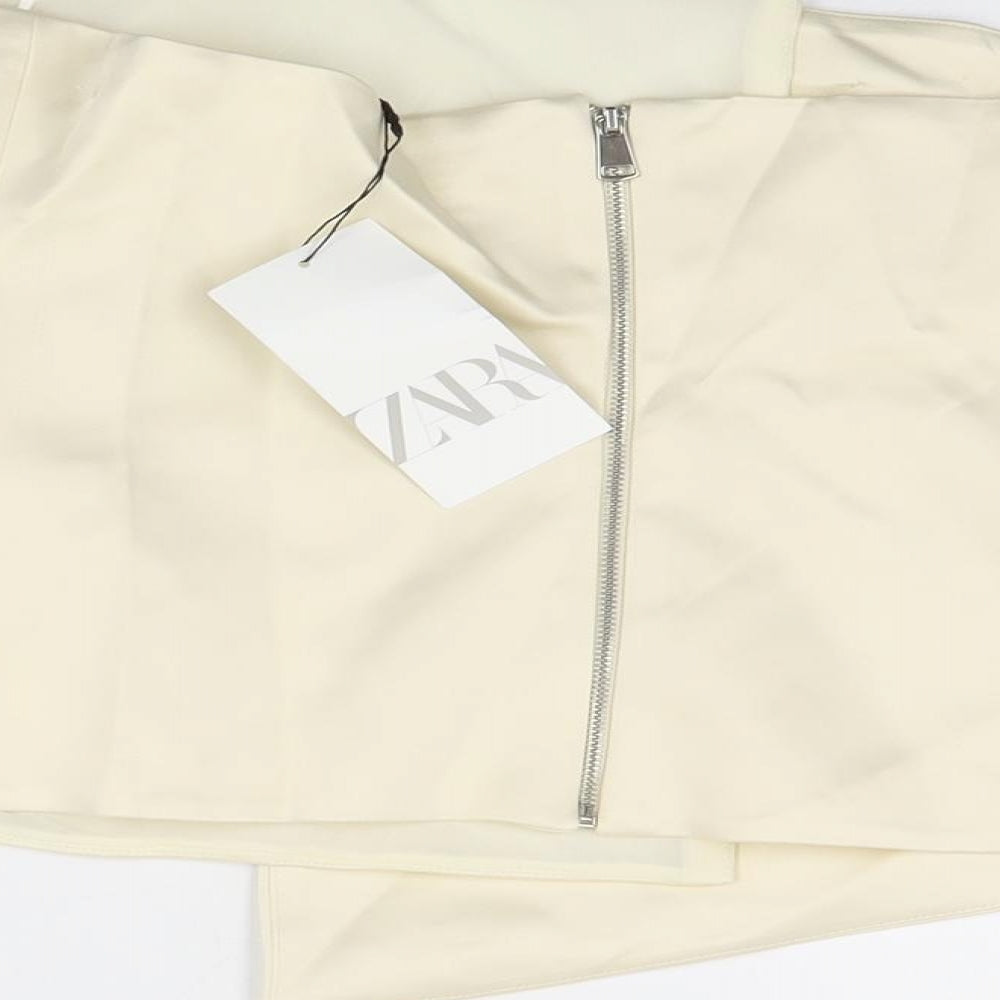 Womens UK Size M Zara White Basic T-Shirt