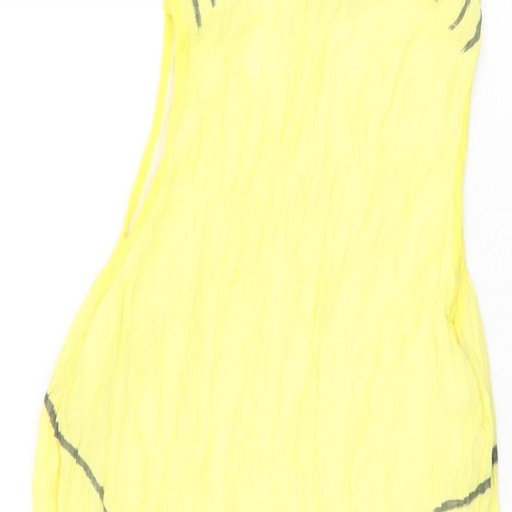 Autonomy Womens Yellow Viscose Basic T-Shirt Size 16 Round Neck