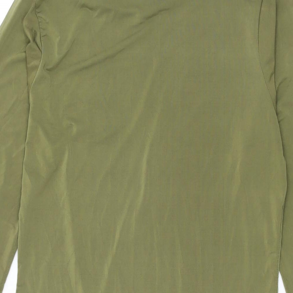 PRETTYLITTLETHING Womens Green Polyester Bodycon Size 14 Round Neck Pullover