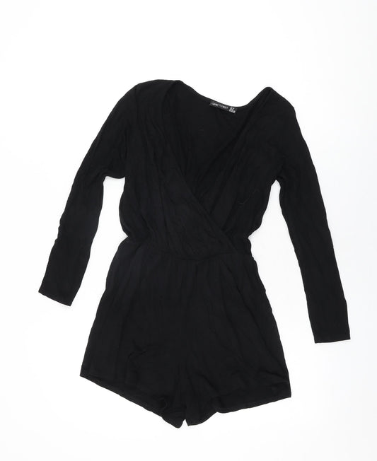 Womens UK Size 10 I SAW IT FIRST One-Piece Black Playsuit