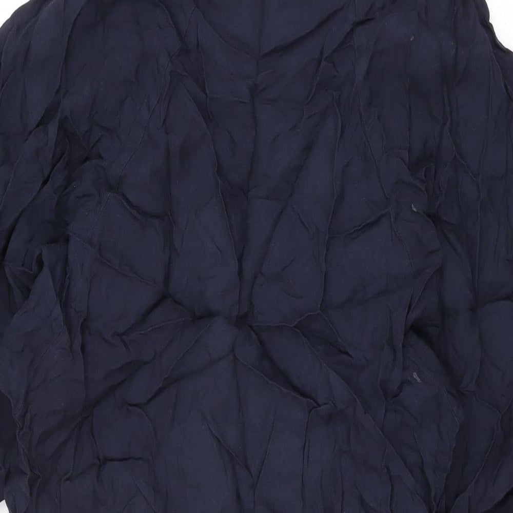 Womens UK Size XS Zara Blue Basic T-Shirt