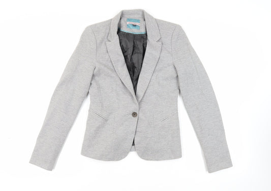 Bershka Womens Grey Jacket Blazer Size M Button