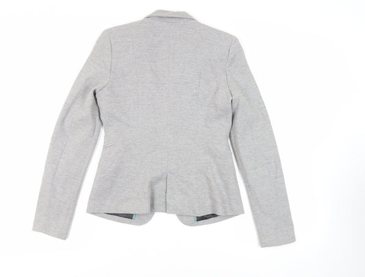 Bershka Womens Grey Jacket Blazer Size M Button