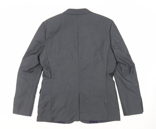 Mens UK Size 42 Topman Regular Grey Suit Jacket