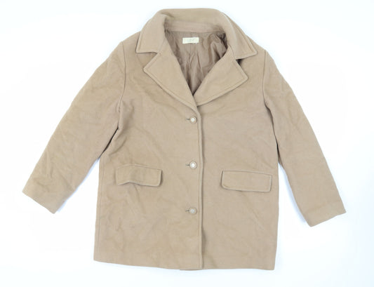 Womens UK Size 16 Marks and Spencer Beige Pea Coat