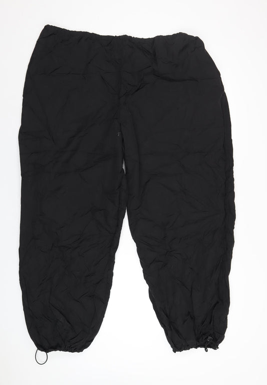 Womens UK Size 16 PRETTYLITTLETHING Regular Fit Black Trousers